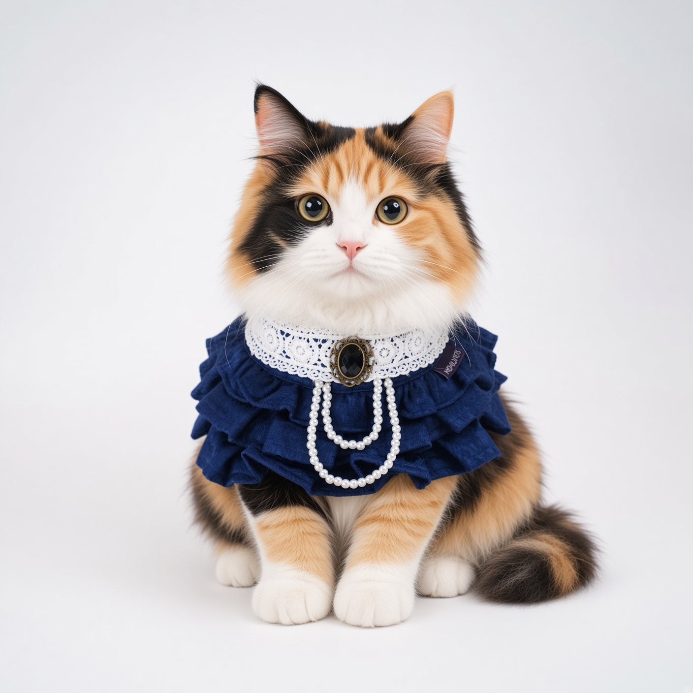 Alexandrina (4-Imperial Sapphire Brocade) | Pet Neckwear