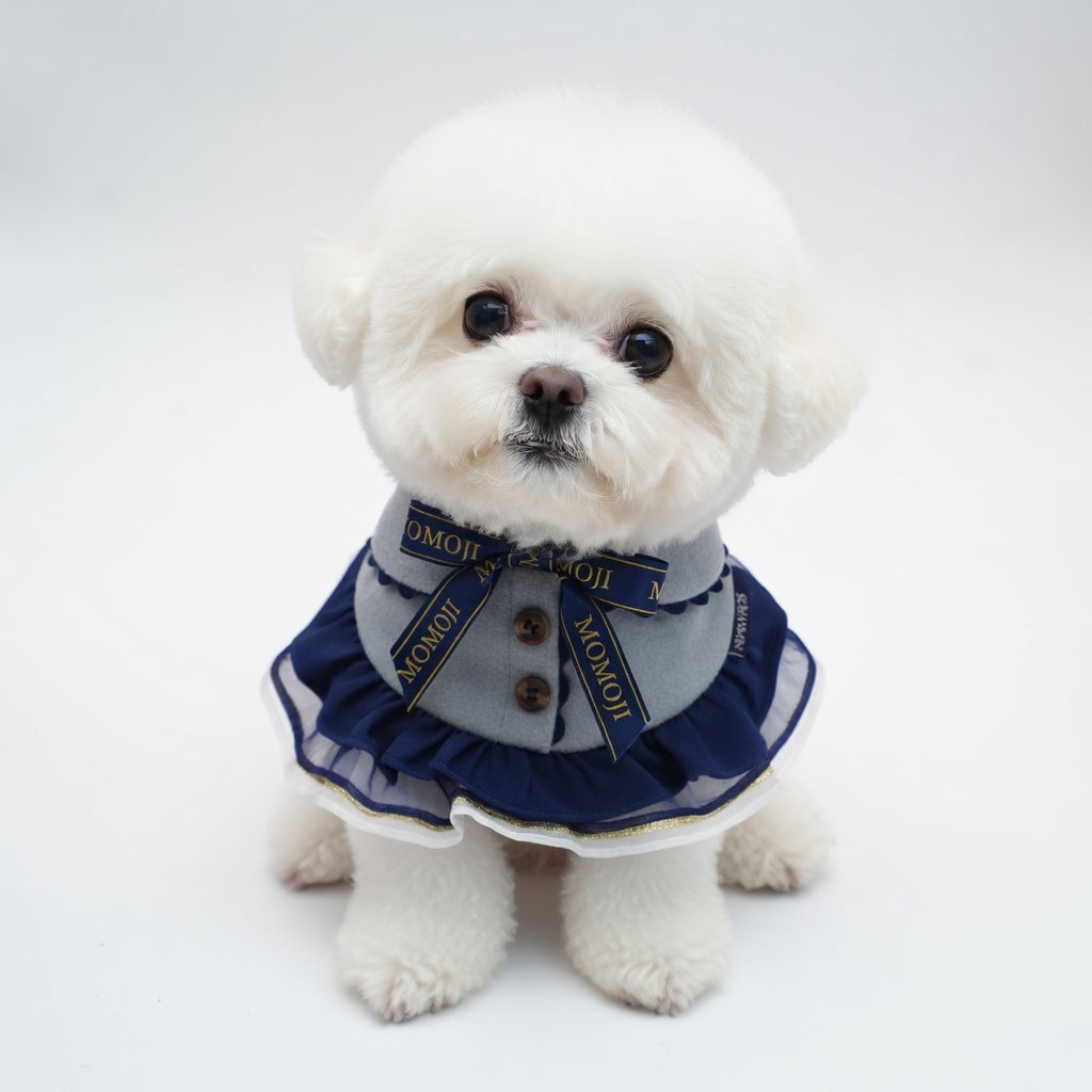Chelsea (1-Haze Gray & Navy Blue) | Pet Neckwear