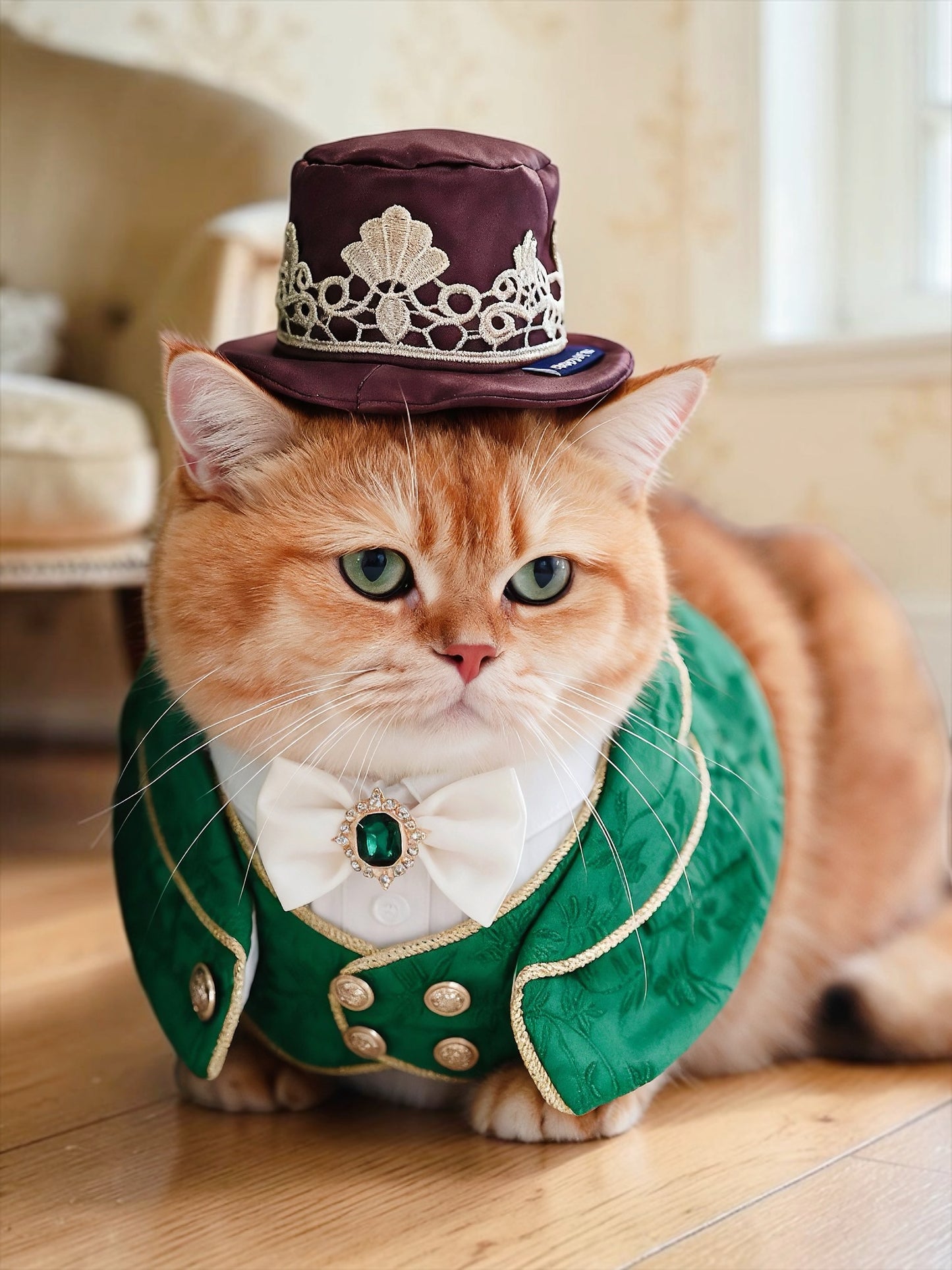 Sovereign (2-Imperial Mulberry Satin) | Pet Hat