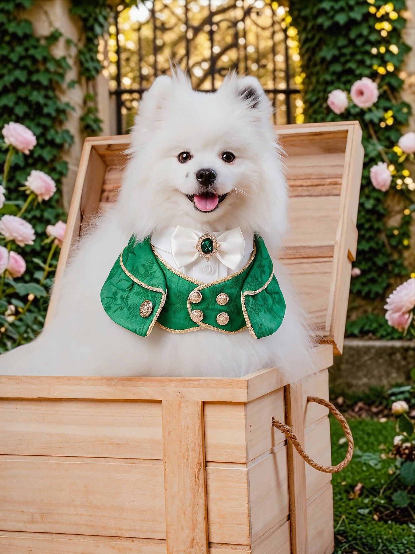 Cavendish (2-Emerald Regency Green) | Pet Neckwear