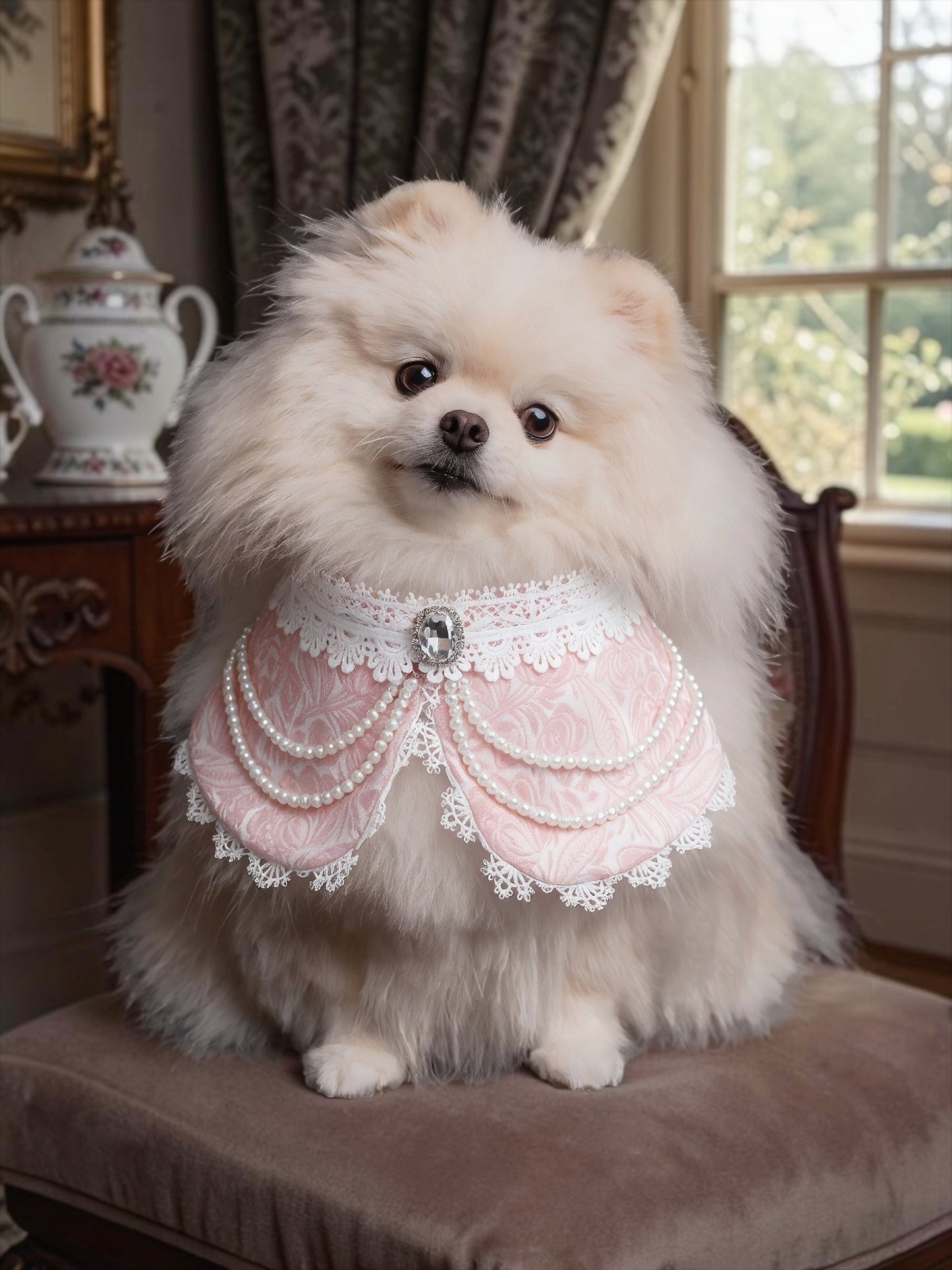 Debutante (2-Parisian Blush Rose) | Pet Neckwear