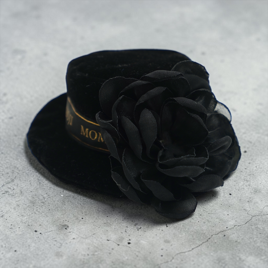 Picadilly (2-Velvet Obsidian Black) | Pet Hat