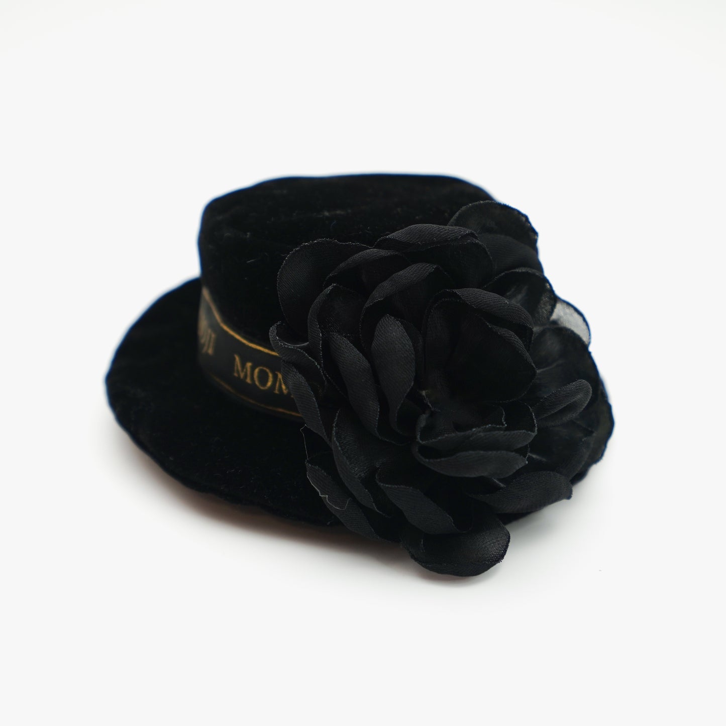 Picadilly (2-Velvet Obsidian Black) | Pet Hat