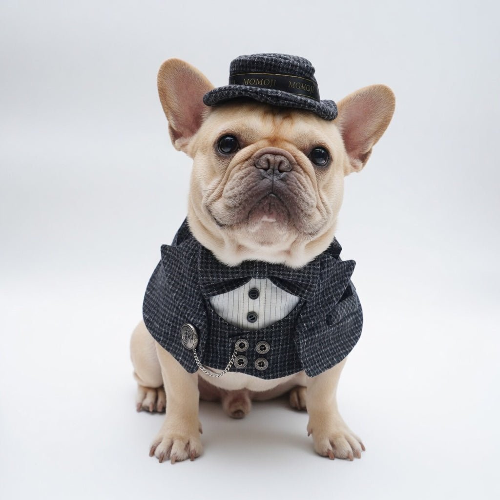 Bond (2-Charcoal Houndstooth) | Pet Hat