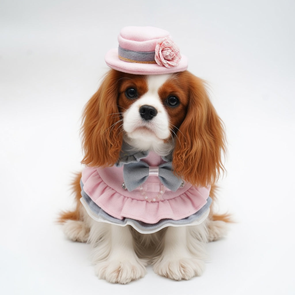 Mayfair (2-Blush Pink & Mist Gray) | Pet Hat