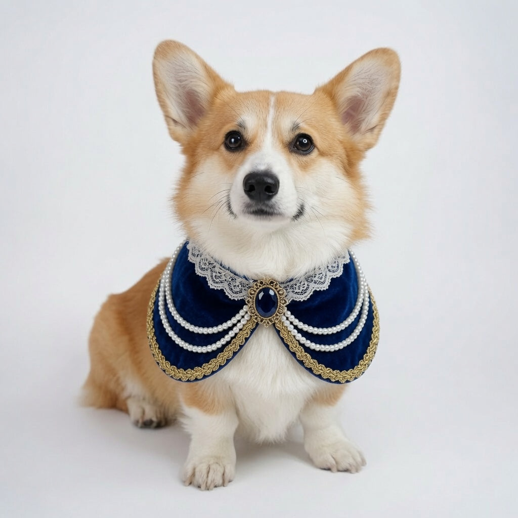 Henrietta (2-Imperial Sapphire Velvet) | Pet Neckwear