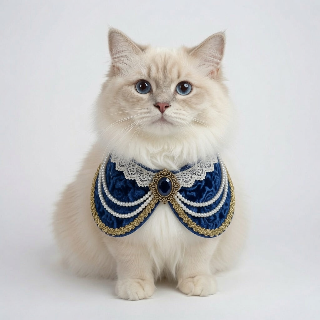 Henrietta (2-Imperial Sapphire Velvet) | Pet Neckwear