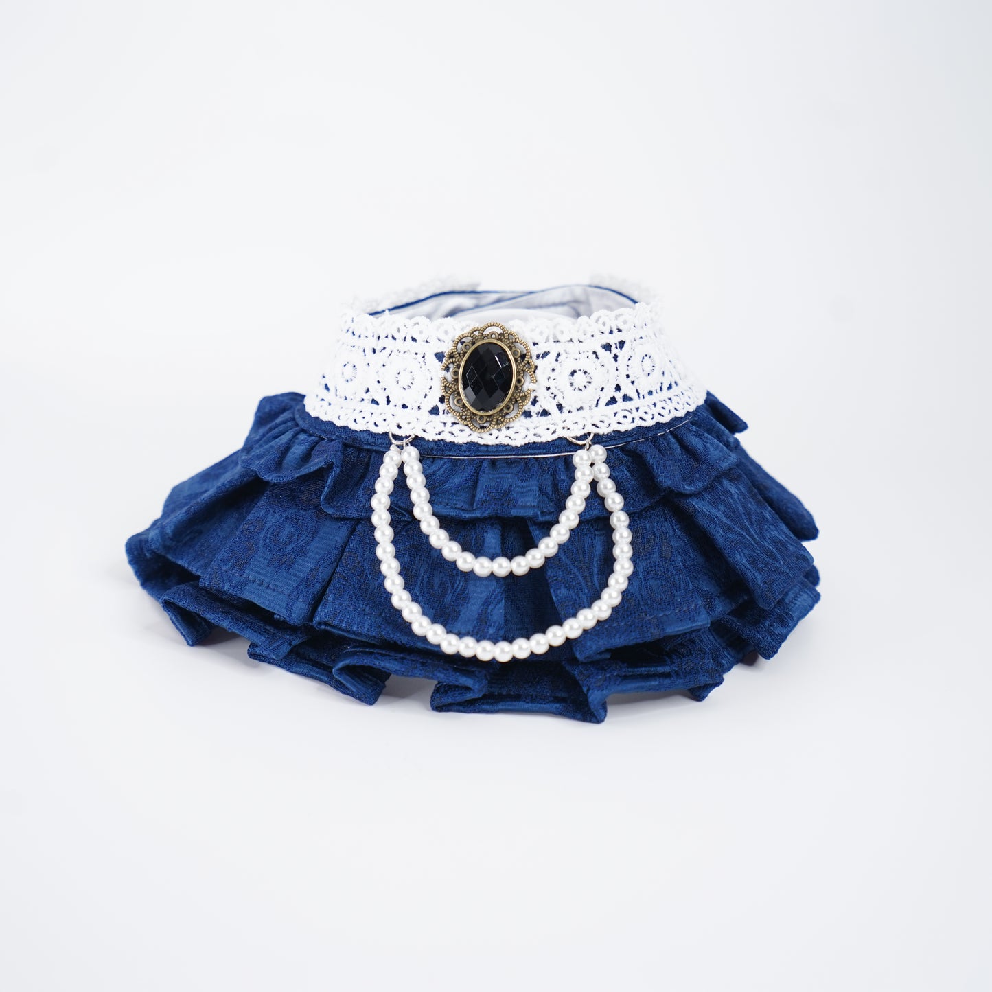 Alexandrina (4-Imperial Sapphire Brocade) | Pet Neckwear