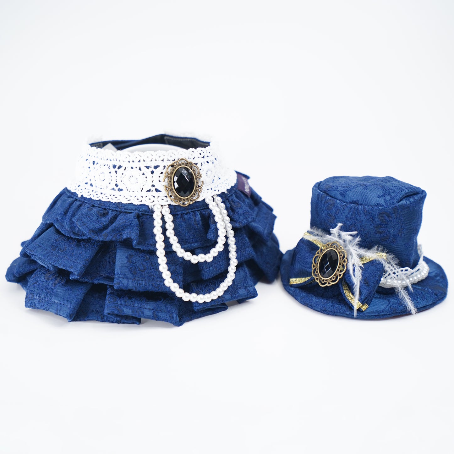 Arabella (2-Imperial Sapphire Brocade) | Pet Hat