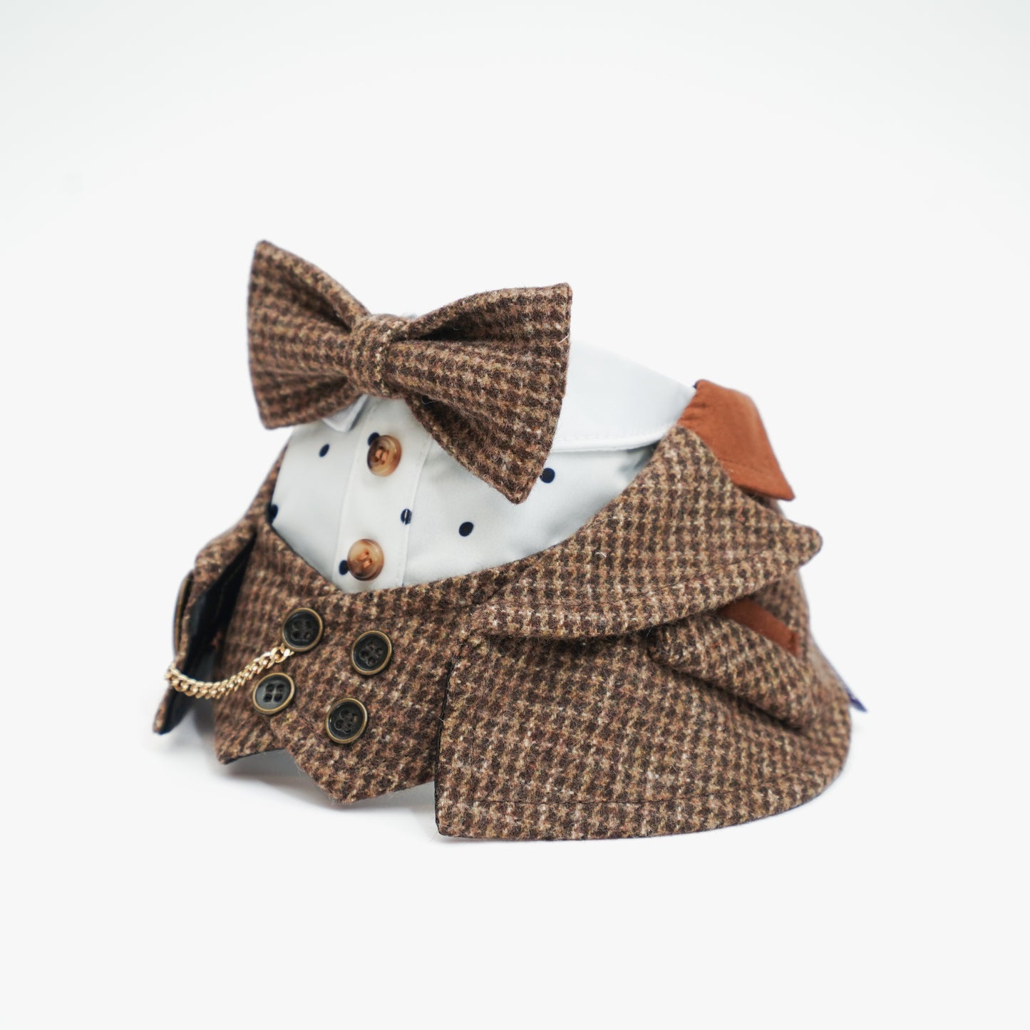 Bond (1-Coffee Houndstooth) | Pet Neckwear