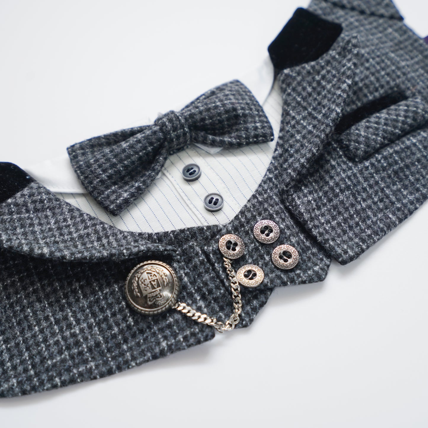 Bond (2-Charcoal Houndstooth) | Pet Neckwear
