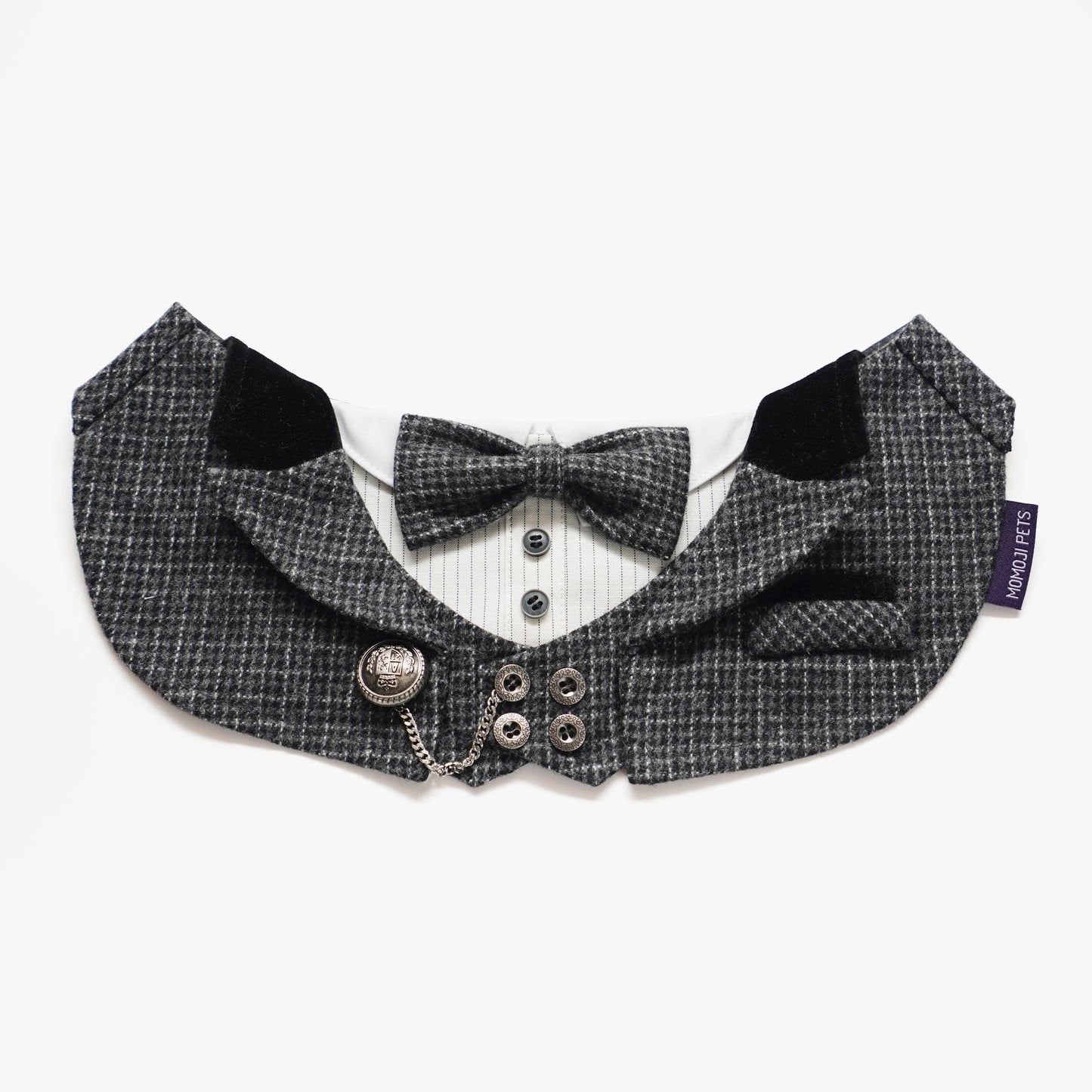 Bond (2-Charcoal Houndstooth) | Pet Neckwear
