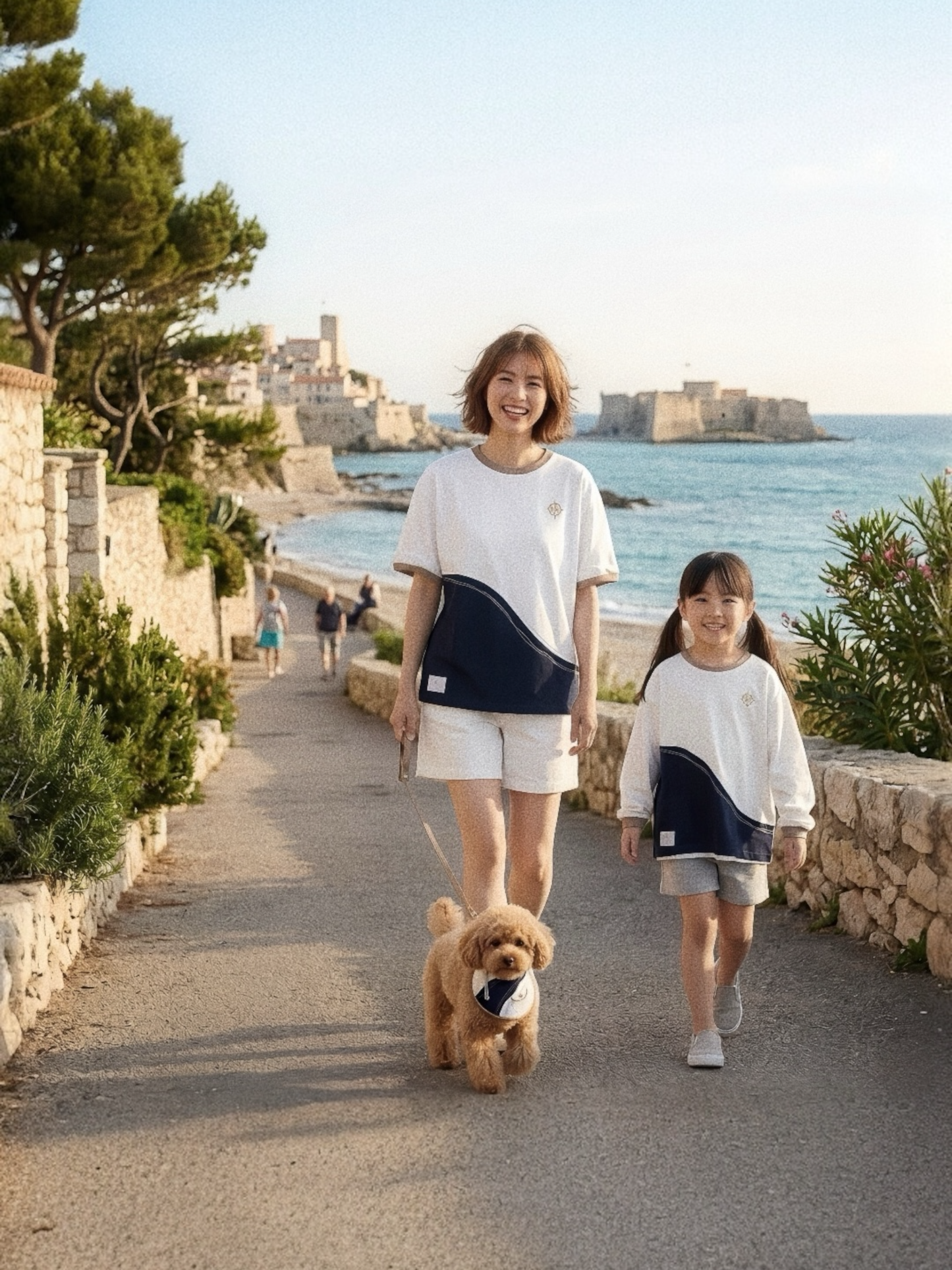 Antibes Tee (2-French Riviera Blue) | Hooman (Adult/Kids)